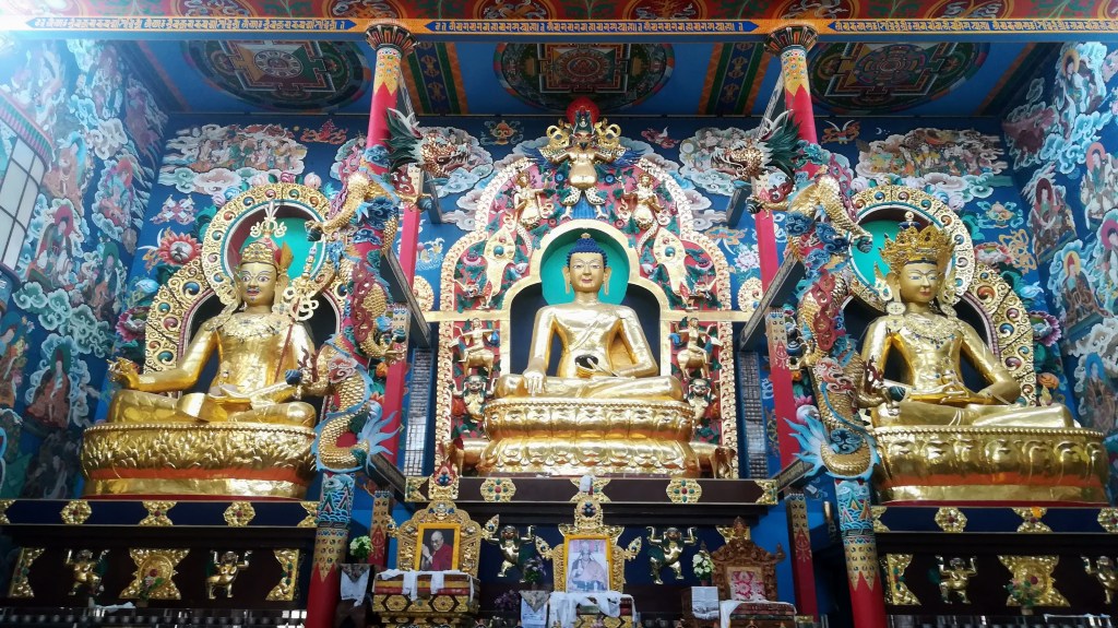 A peaceful temple setting in Coorg