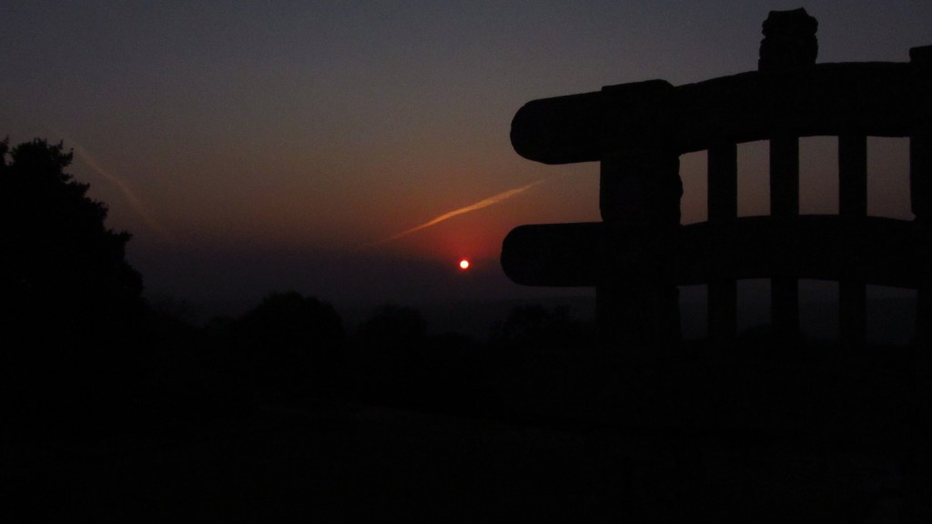 a sunset from Sanchi