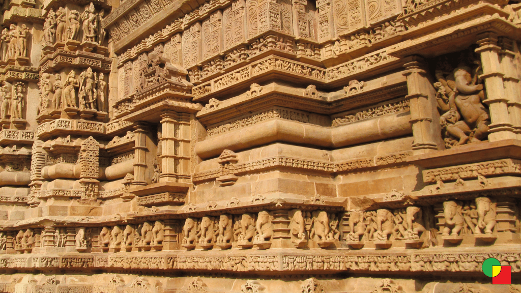The art exhibitions at Khajuraho temple walls 